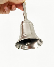 Reception Bell Silver Brass - 150 mm Silver Brass Hand Bell